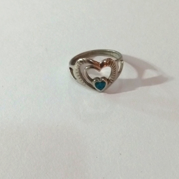 88% silver and turquoise vintage ring - Picture 1 of 2